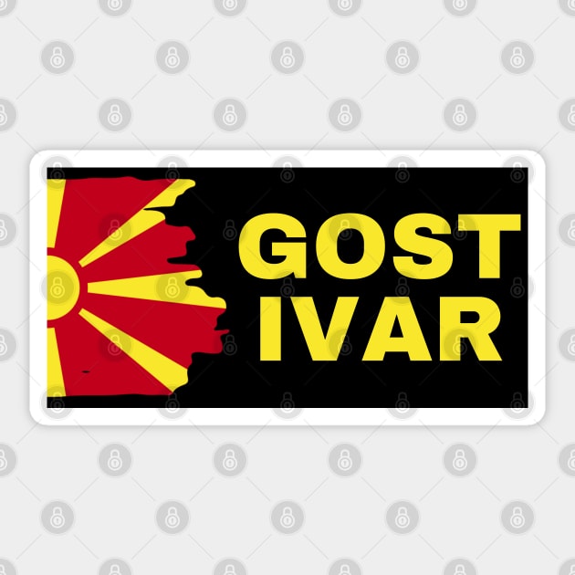 Gostivar City with North Macedonia Flag Design Sticker by aybe7elf